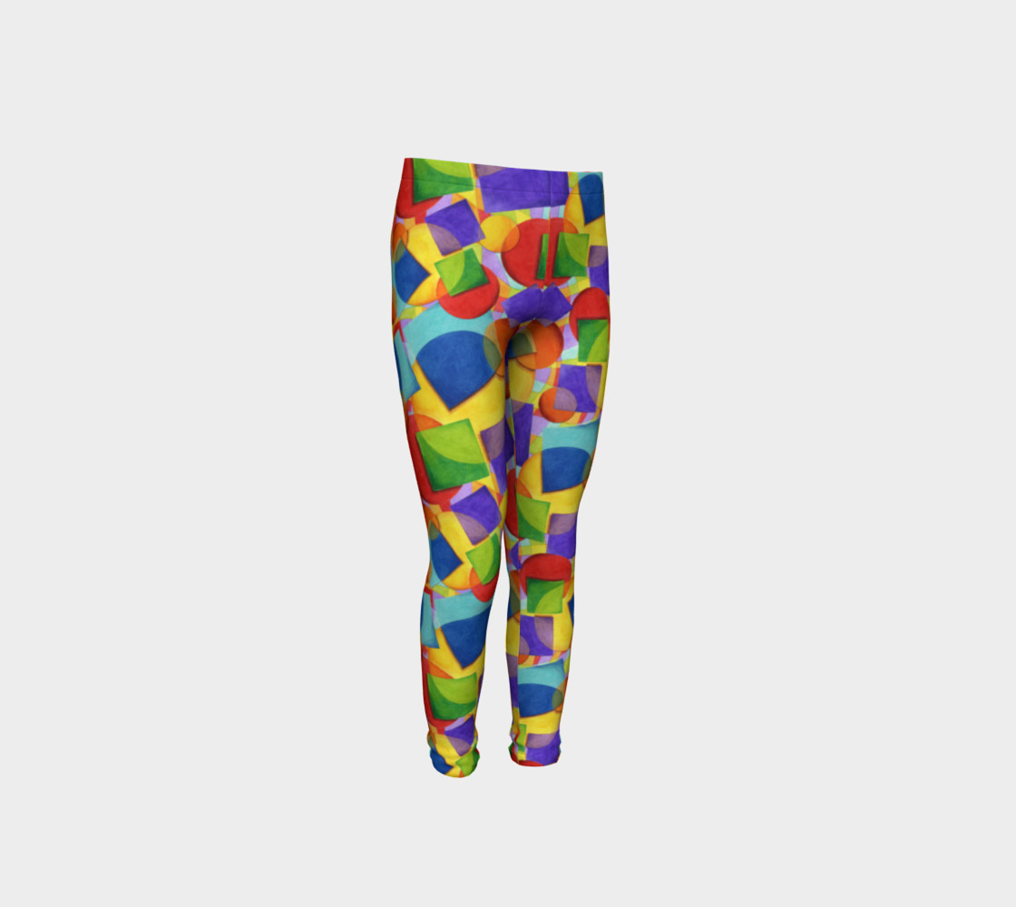 Aperçu de Candy Rainbow Geometric Youth Leggings #4