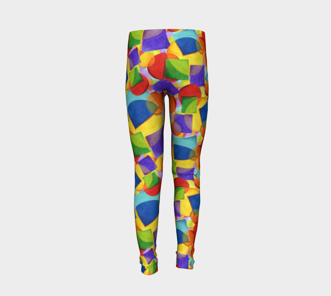 Aperçu de Candy Rainbow Geometric Youth Leggings #6