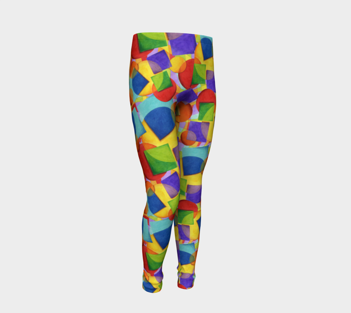 Aperçu de Candy Rainbow Geometric Youth Leggings #2