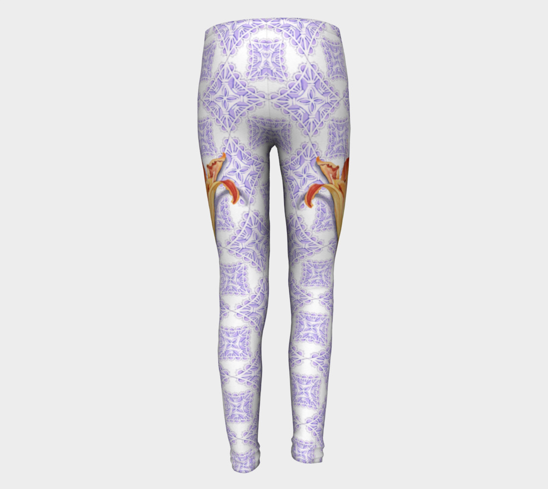 Victorian Daylily Youth Leggings preview #5