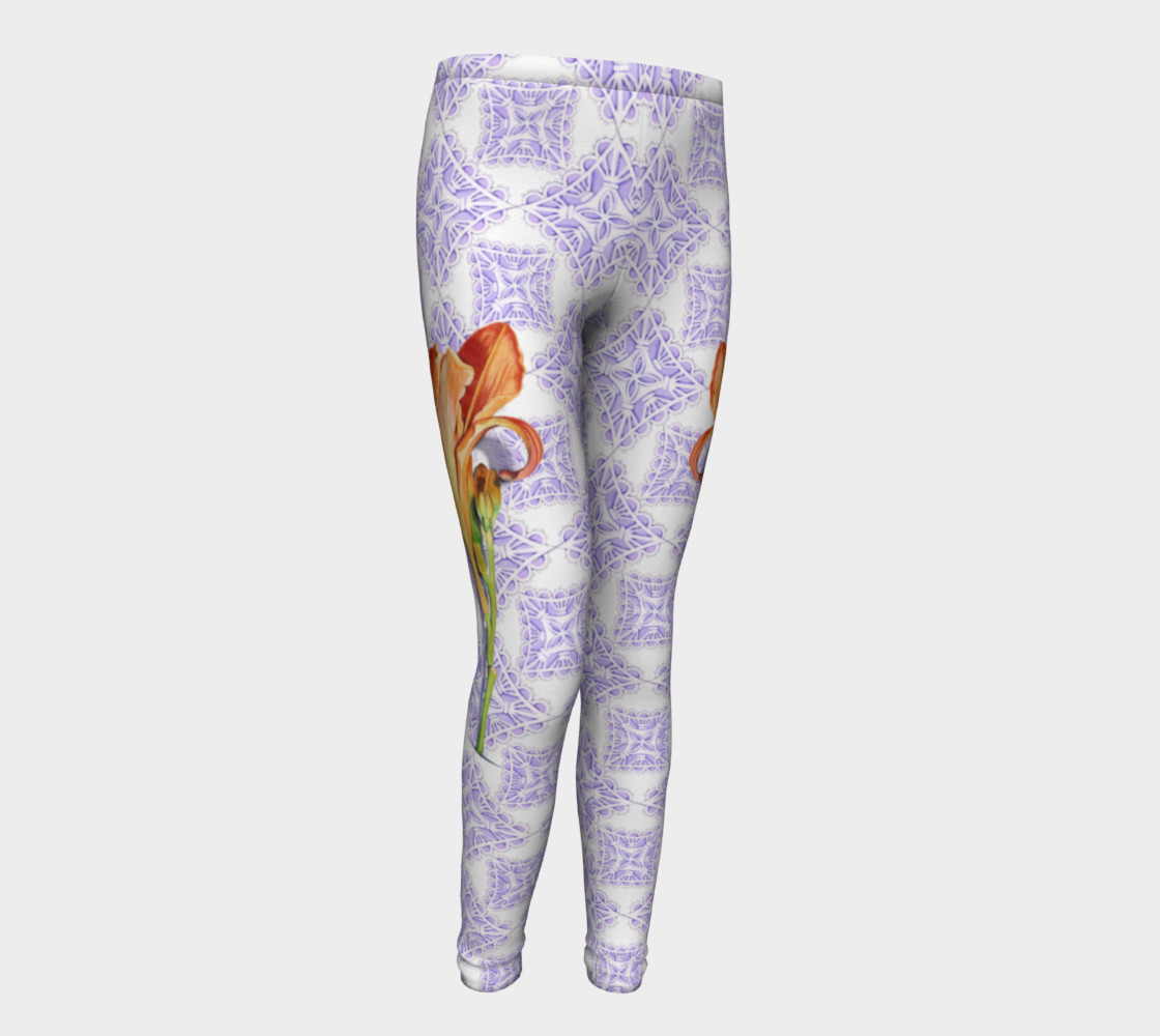 Victorian Daylily Youth Leggings preview #1