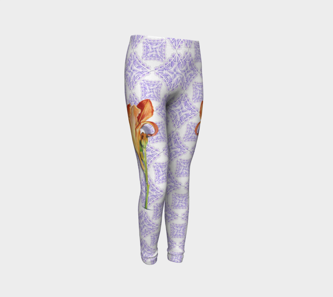 Victorian Daylily Youth Leggings preview #3