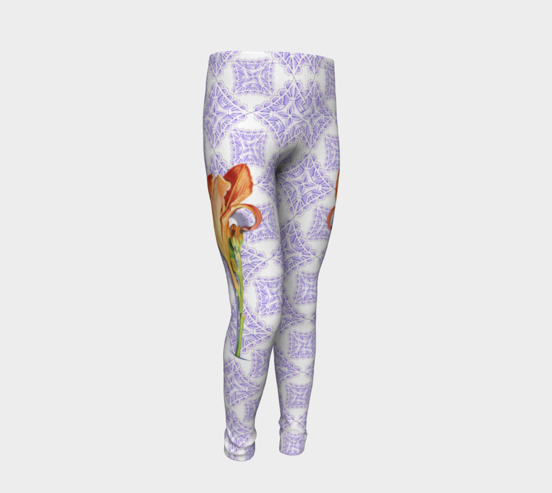Victorian Daylily Youth Leggings preview #2