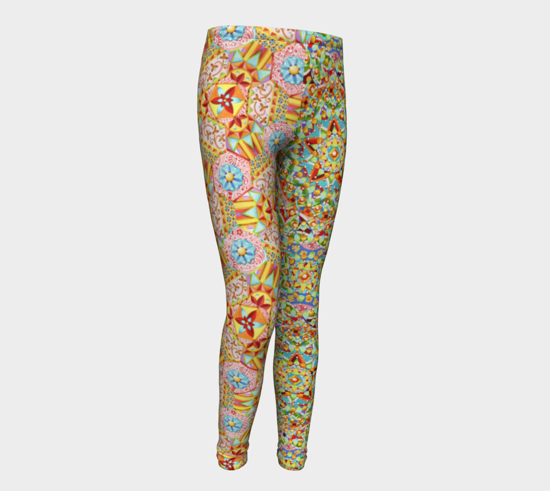 Trinket Hexagons Youth Leggings preview #1