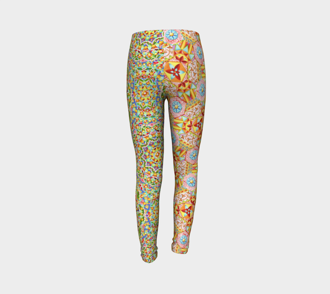 Trinket Hexagons Youth Leggings preview #7