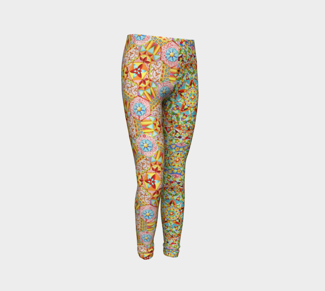 Trinket Hexagons Youth Leggings preview #3
