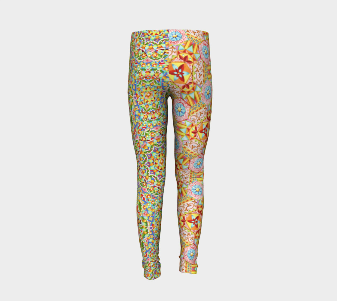 Trinket Hexagons Youth Leggings preview #6