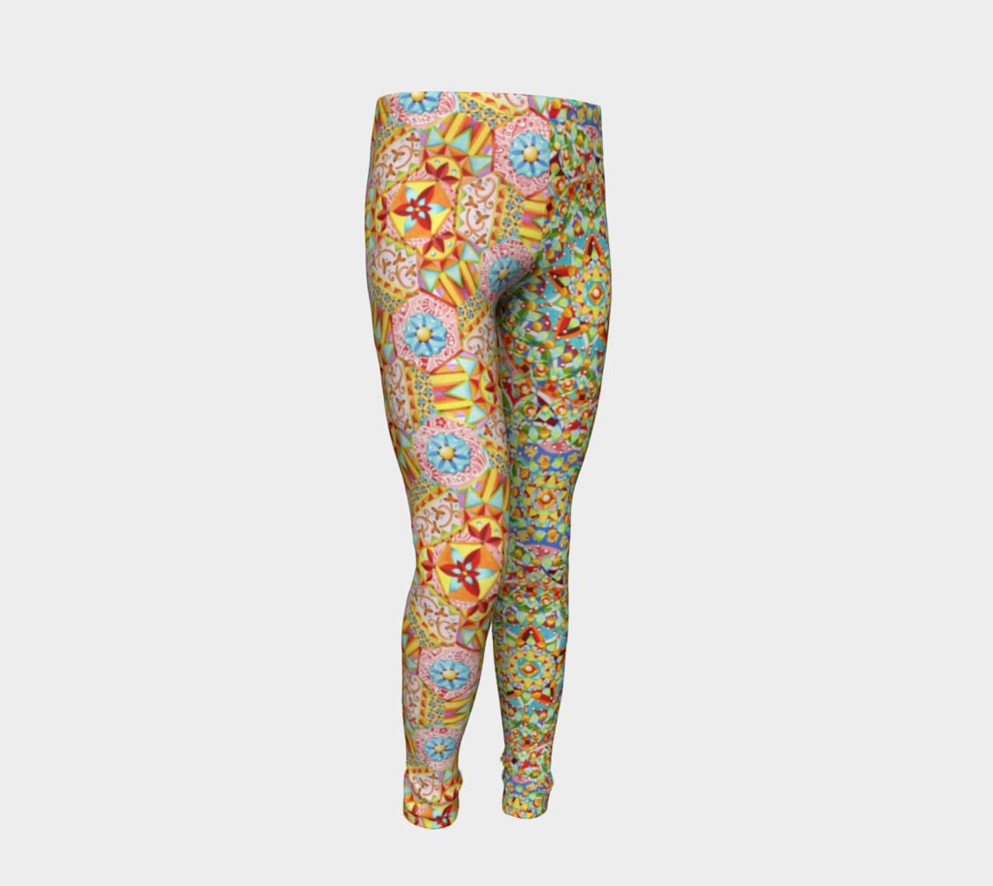 Trinket Hexagons Youth Leggings preview #2
