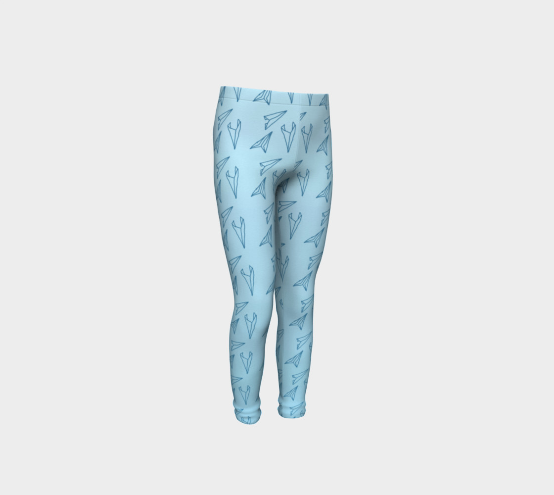 Aperçu 3D de Girls Blue Paper Planes Leggings