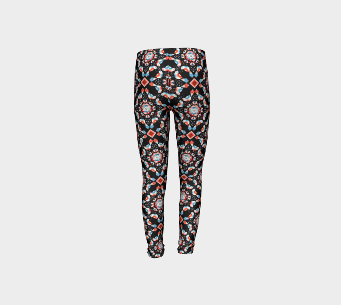 Folkloric Lovebirds Youth Legging preview #8