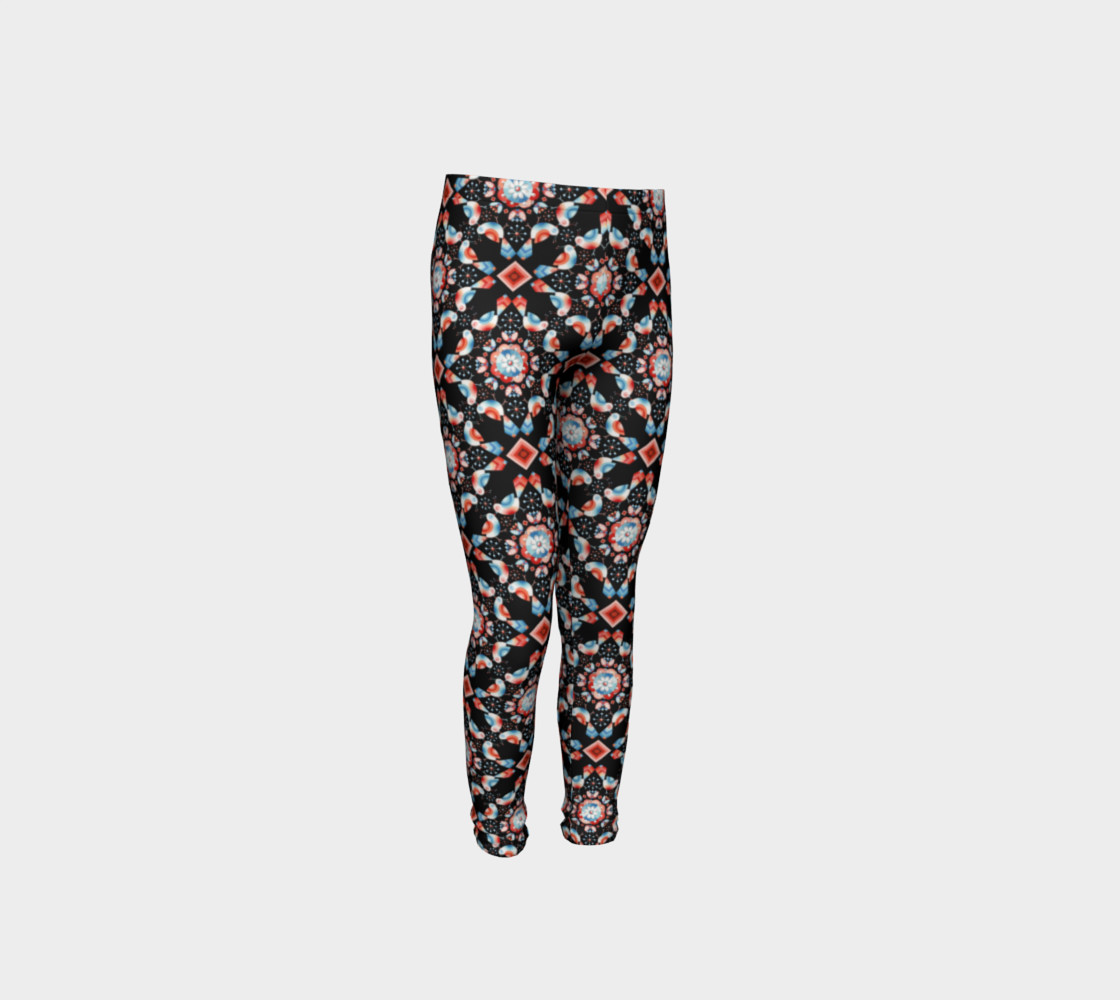 Folkloric Lovebirds Youth Legging preview #4