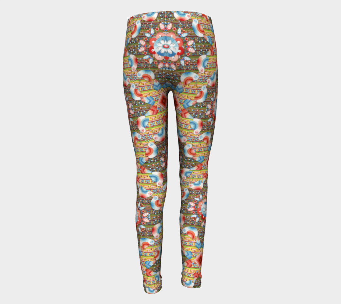 Heraldic Lovebird Youth Leggings preview #5