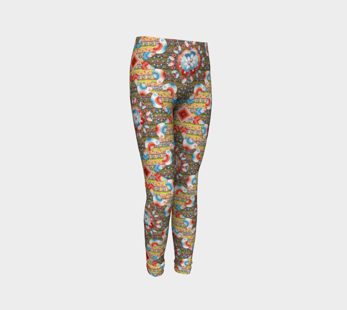 Heraldic Lovebird Youth Leggings preview #3