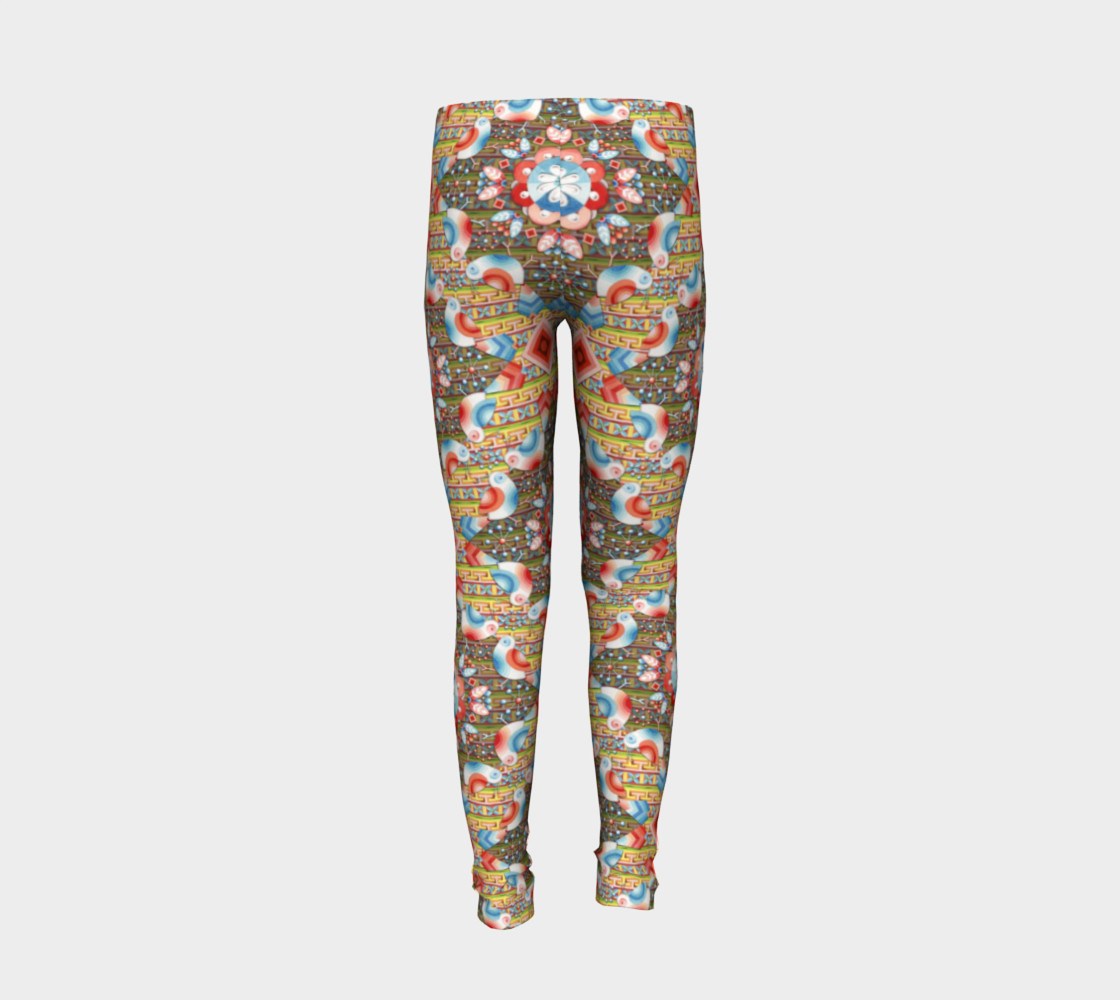 Heraldic Lovebird Youth Leggings preview #6