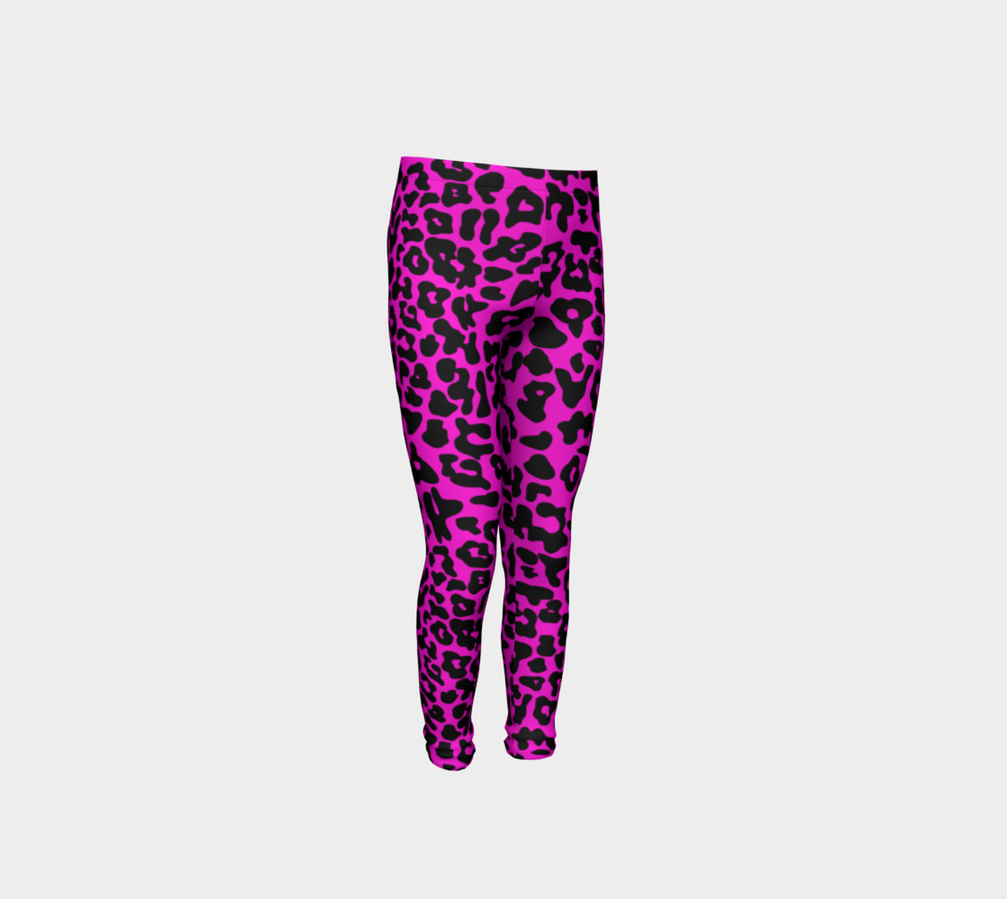 Kids Leopard Leggings Pink preview #4