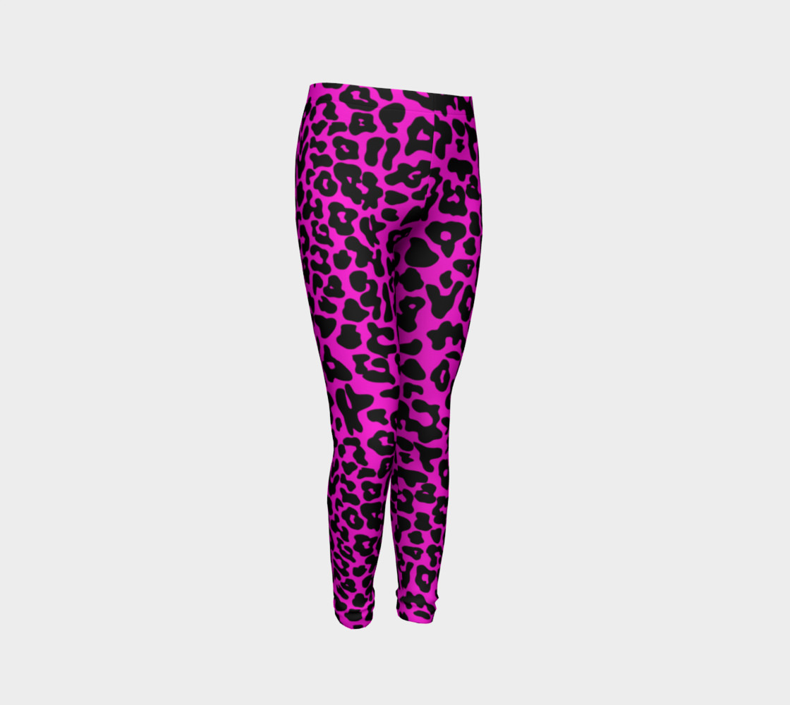 Kids Leopard Leggings Pink preview #3