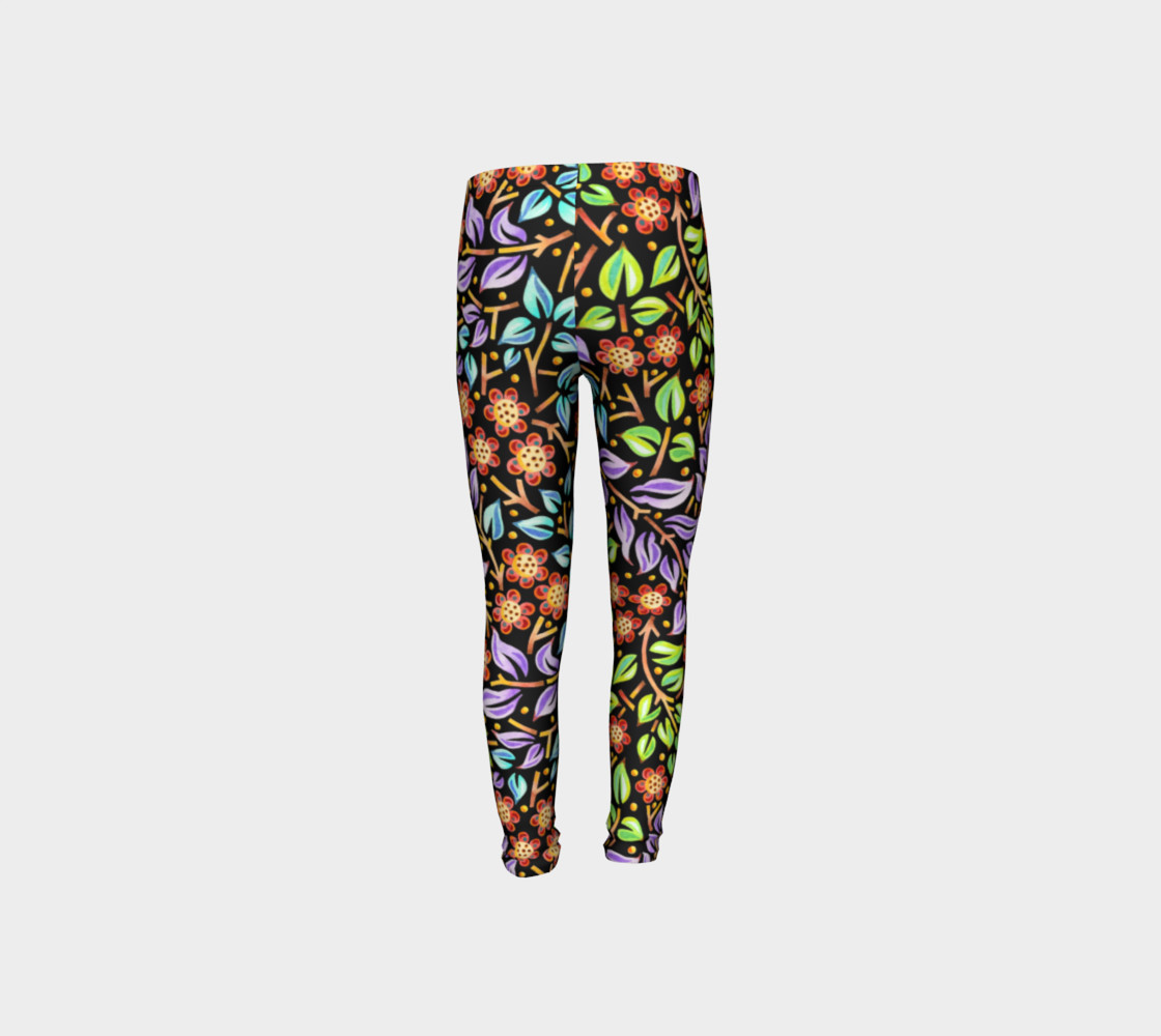 Filigree Floral Youth Leggings preview #8