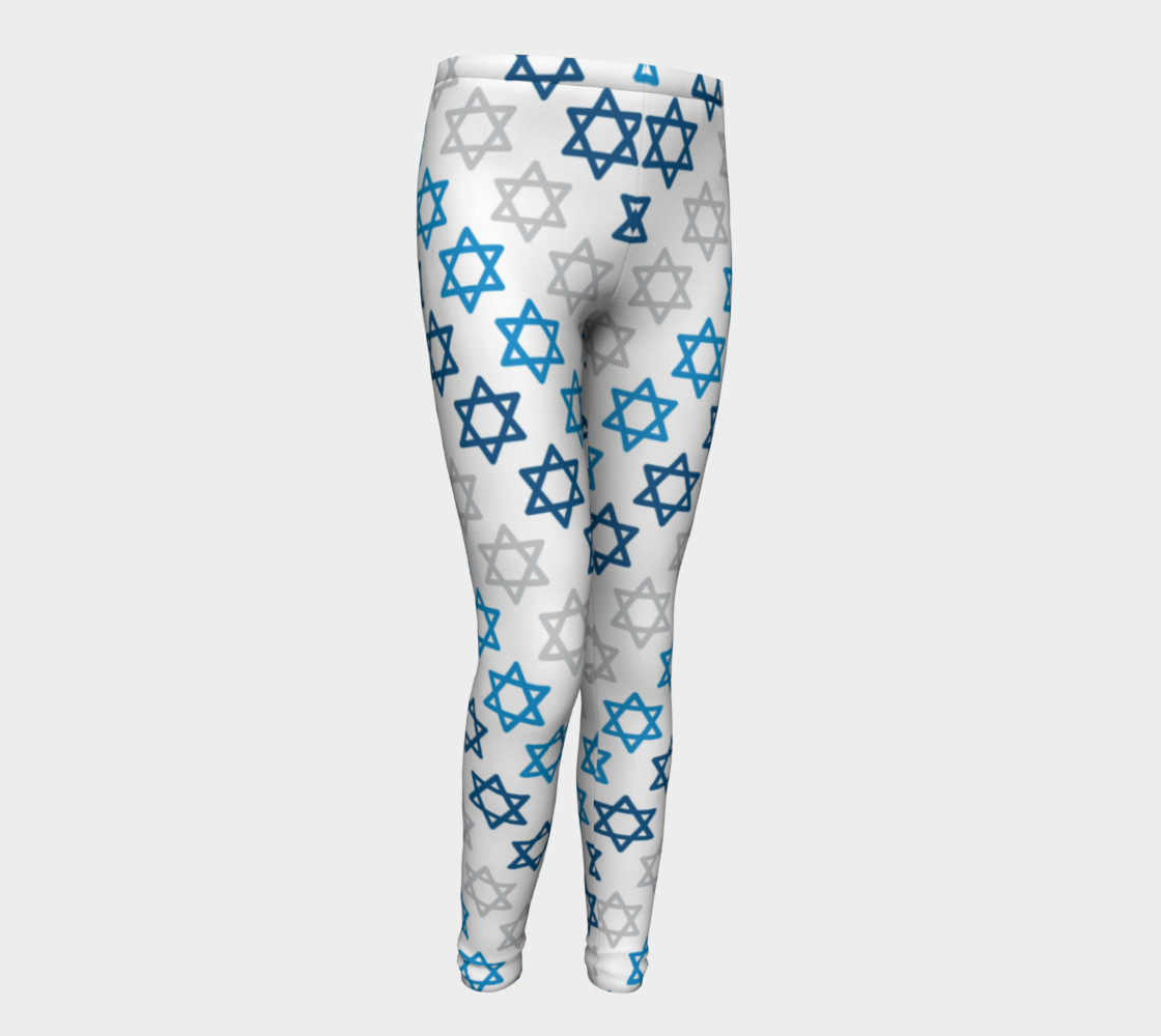 Aperçu de Star of David Hanukkah Leggings - Kids #1