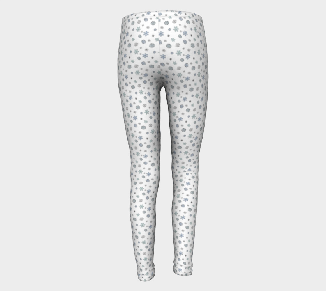 Snowflakes Youth Leggings preview #5