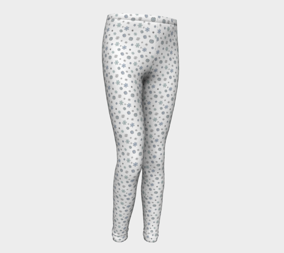 Snowflakes Youth Leggings preview #1