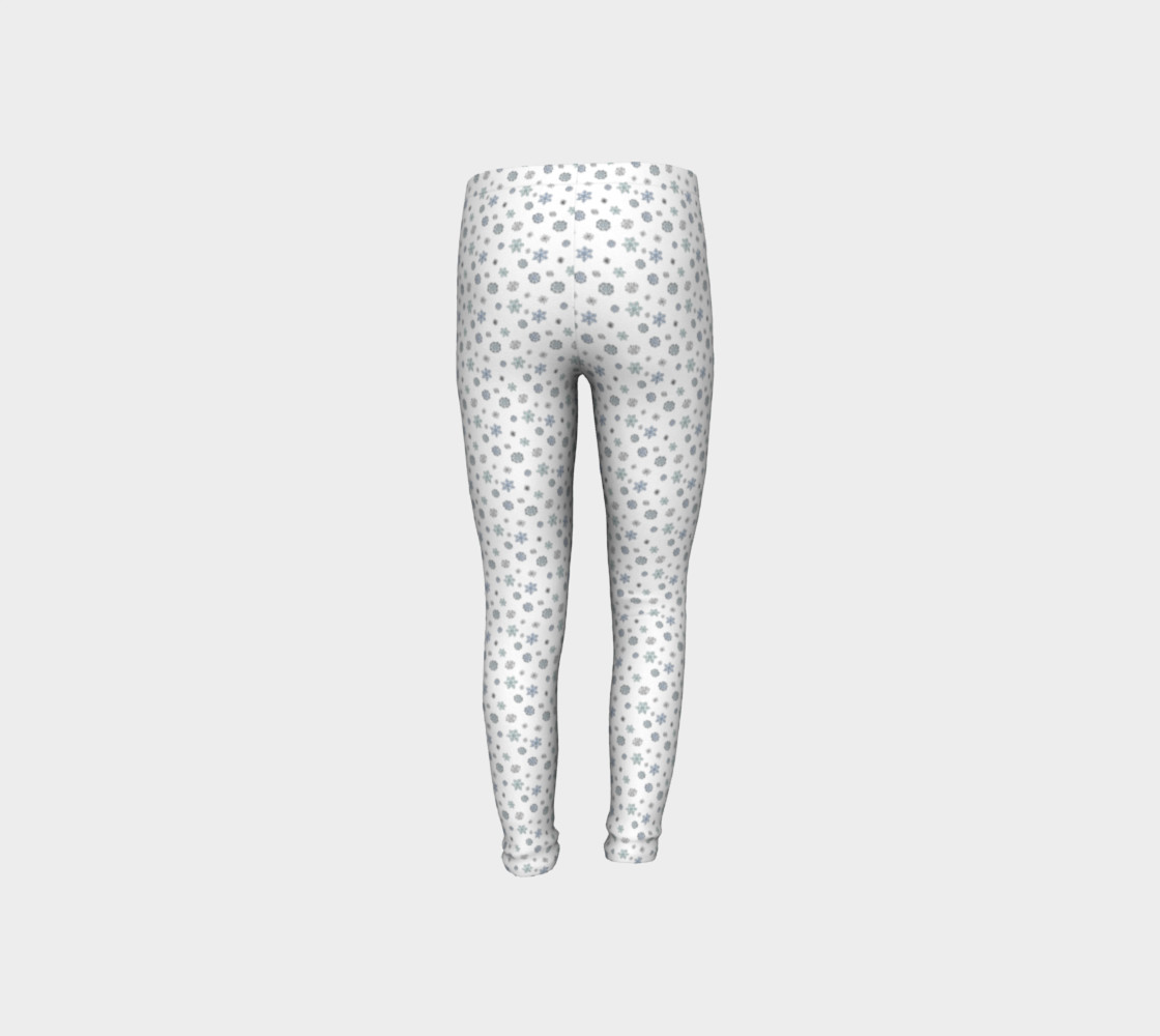 Snowflakes Youth Leggings preview #8