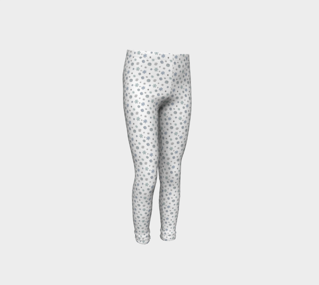 Snowflakes Youth Leggings preview #4
