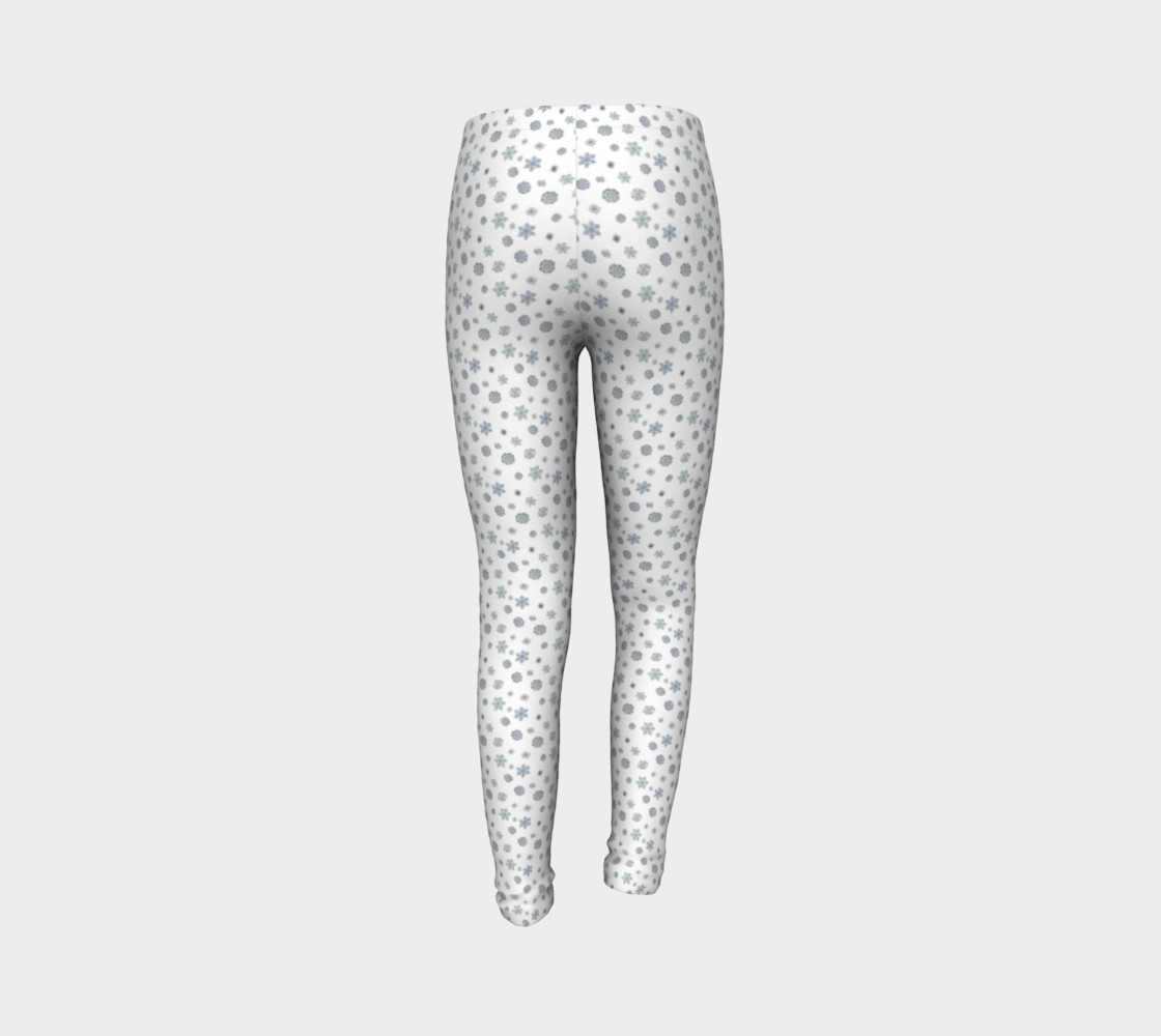 Snowflakes Youth Leggings preview #7