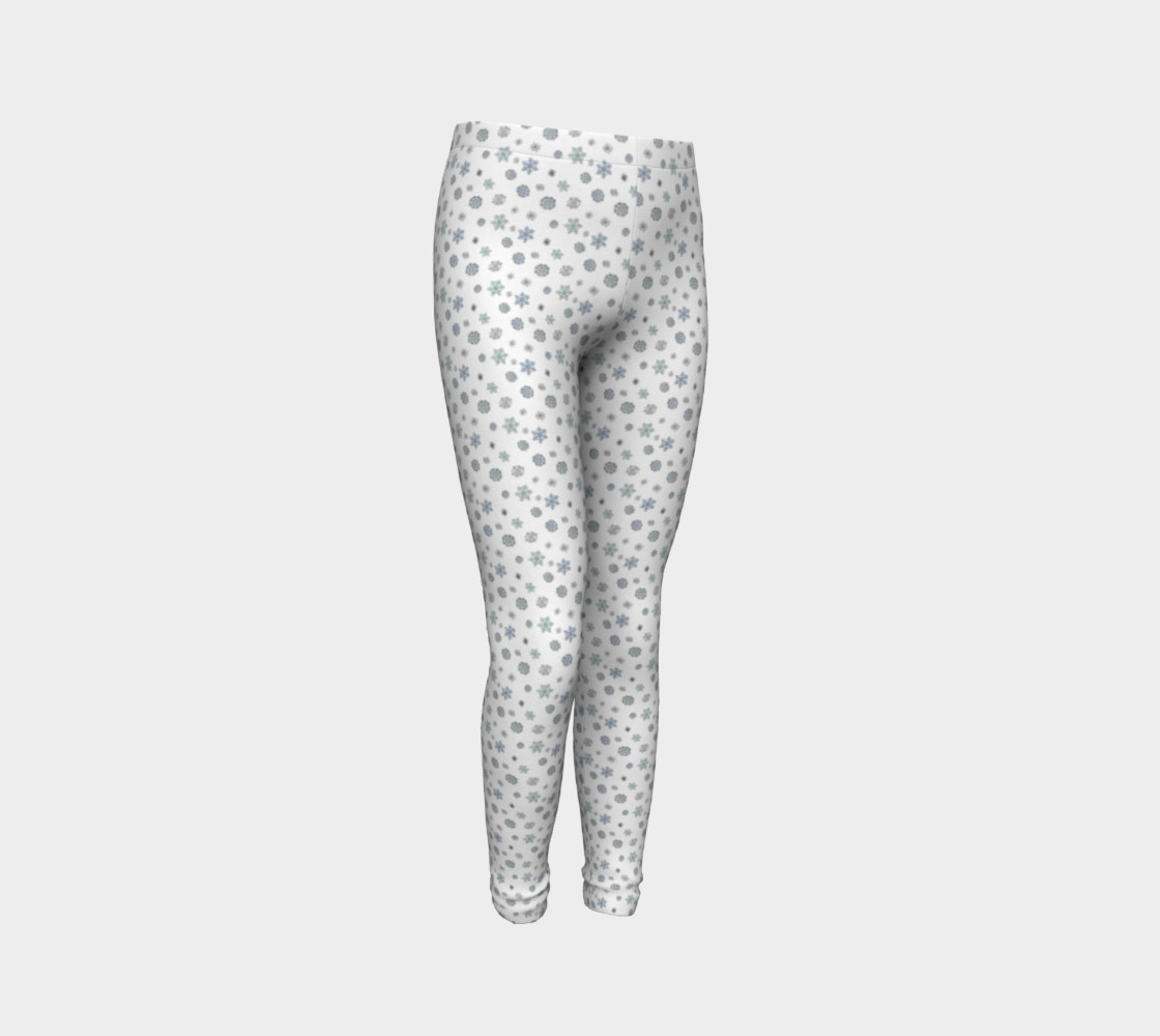 Snowflakes Youth Leggings preview #3