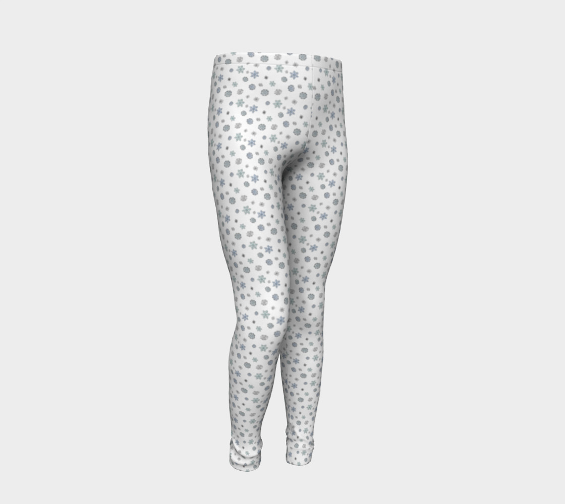 Snowflakes Youth Leggings 3D preview