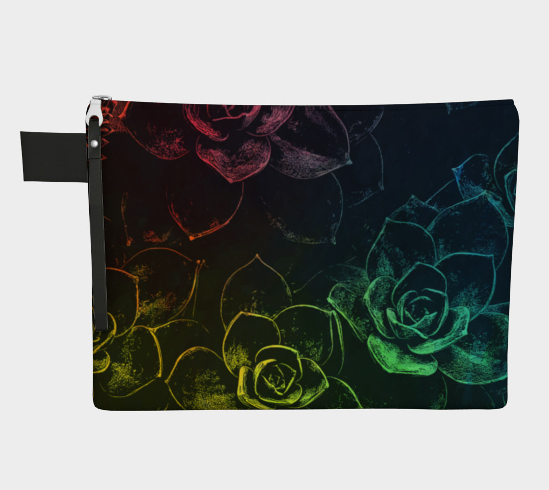 Flowers black zipper carry all preview #1