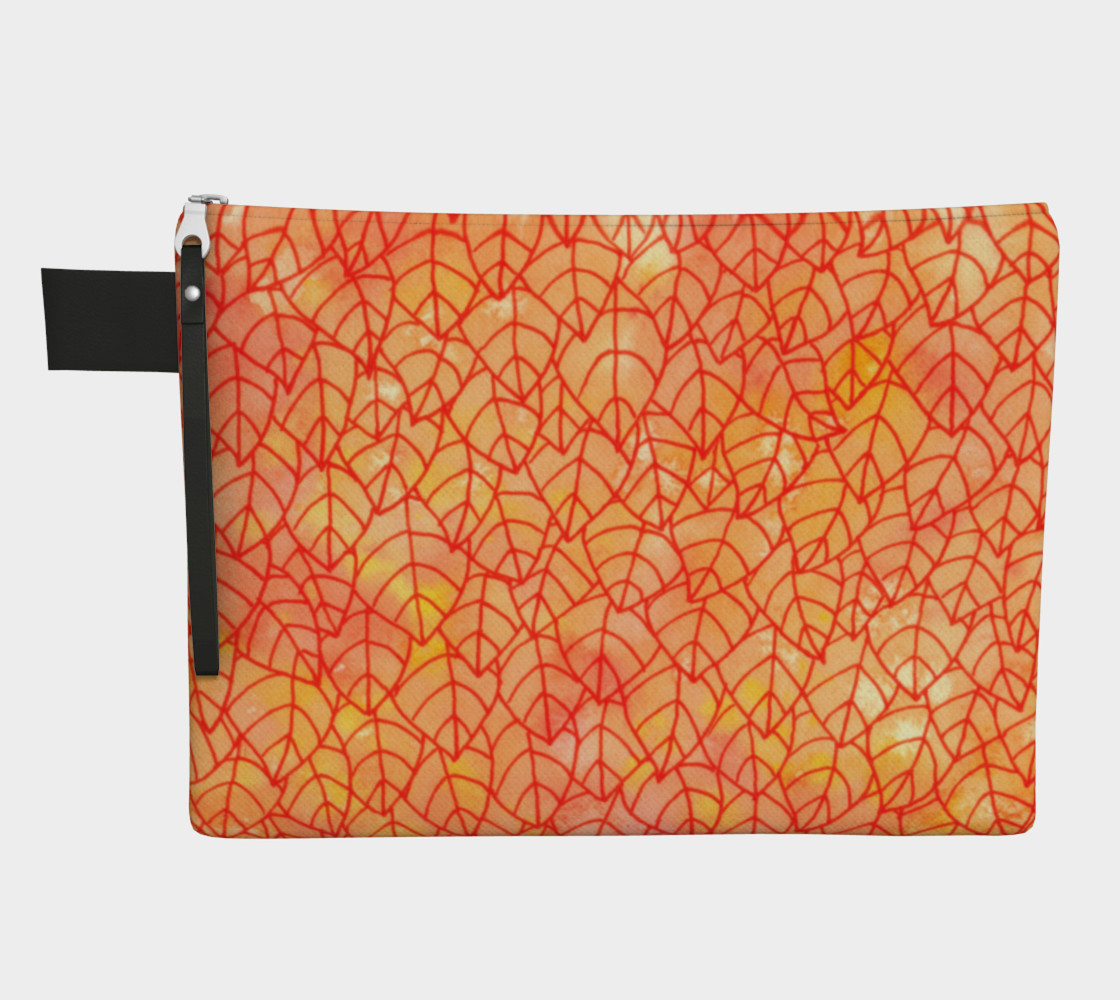 Autumn foliage watercolor Zipper Carry All Pouch preview #1