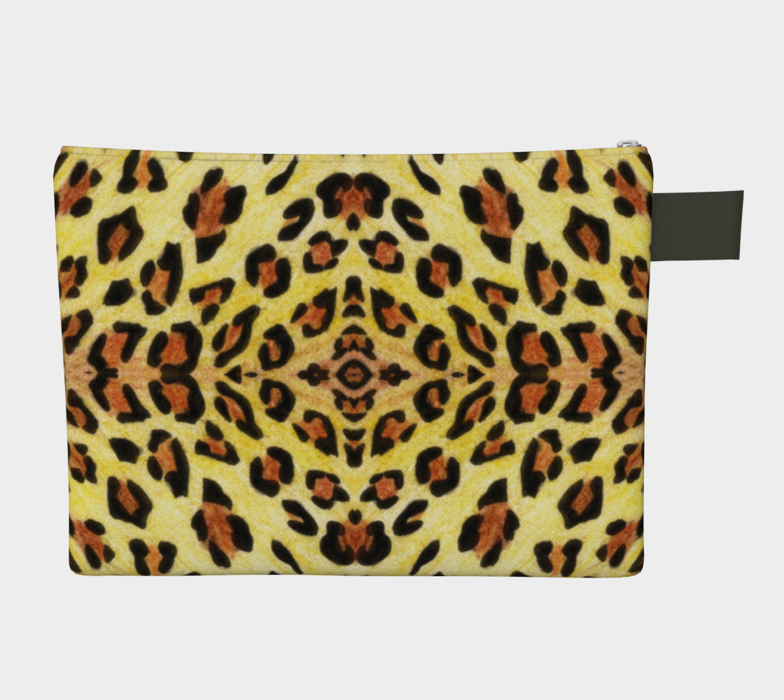 Leopard print Zipper Carry All Pouch preview #2
