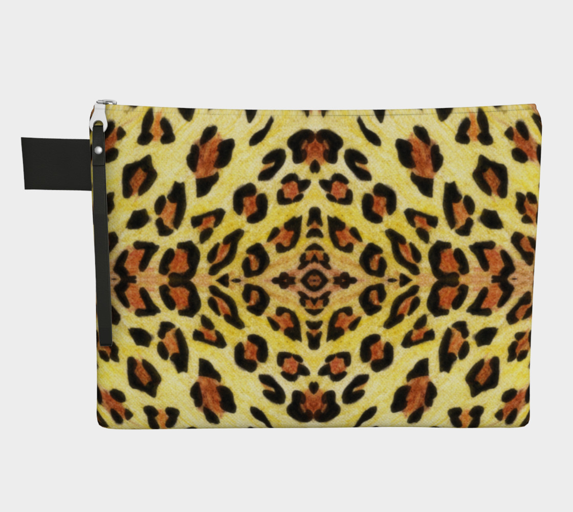 Leopard print Zipper Carry All Pouch preview #1