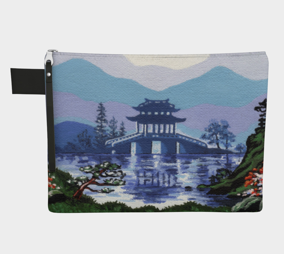 Japanese landscape Zipper Carry All Pouch preview #1
