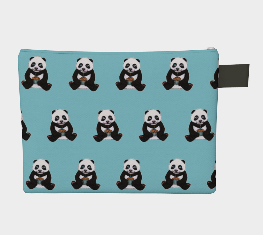 Baby panda's birthday pattern Zipper Carry All Pouch preview #2