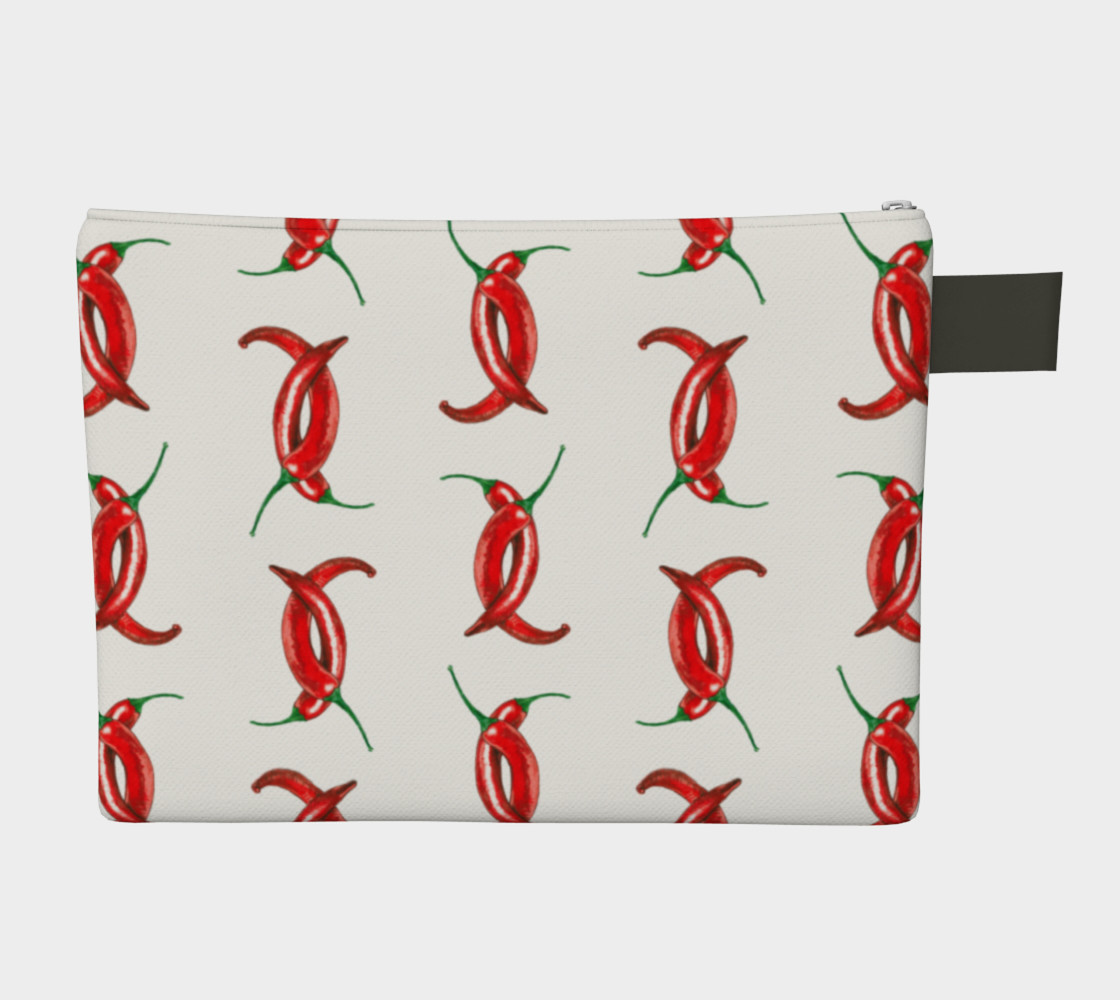 Hot peppers pattern Zipper Carry All Pouch thumbnail #3