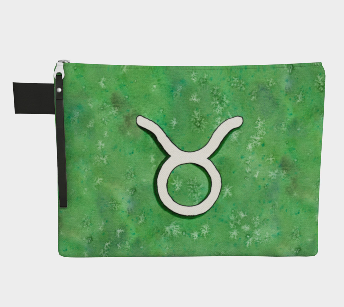 Taurus astrological sign Zipper Carry All Pouch preview #1