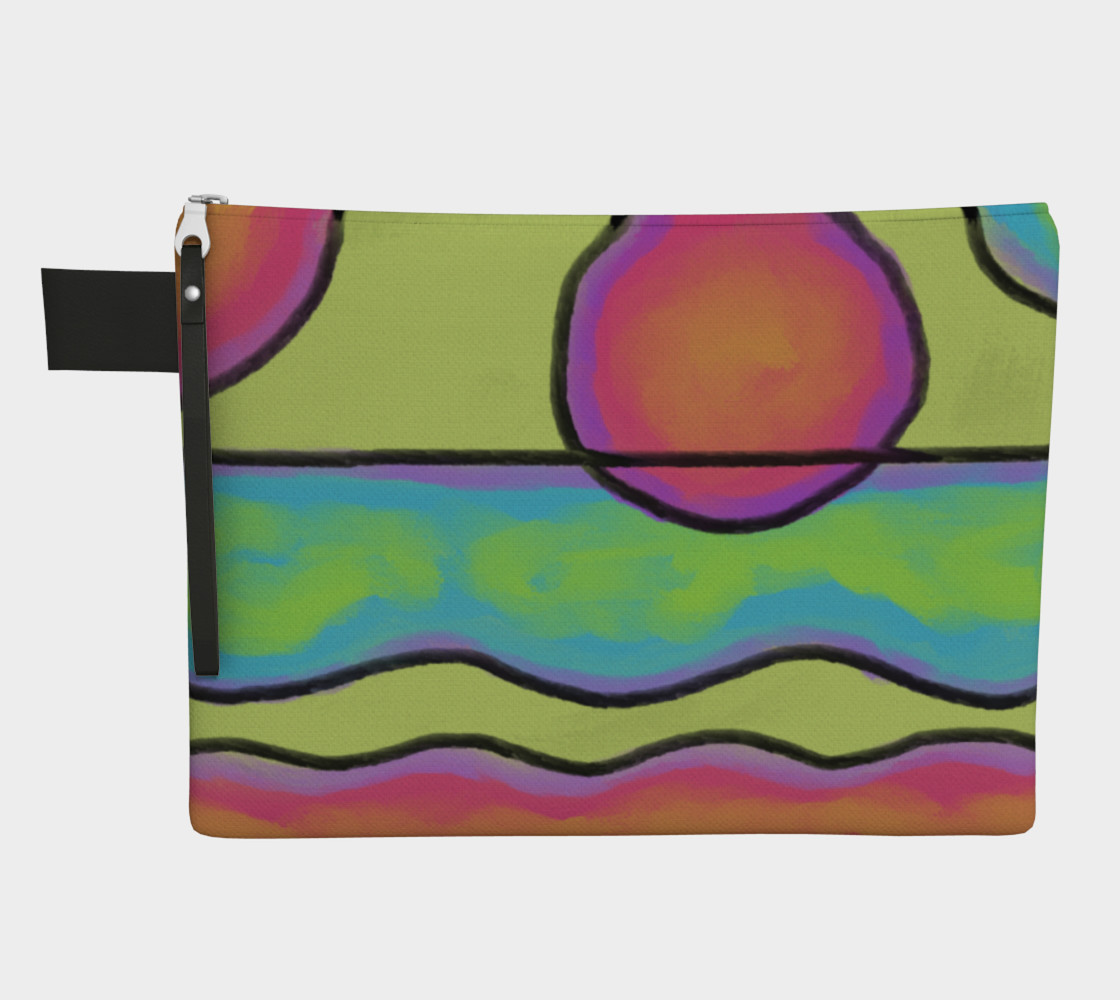 Aperçu de Colorful Abstract Art Clutch Bag #1
