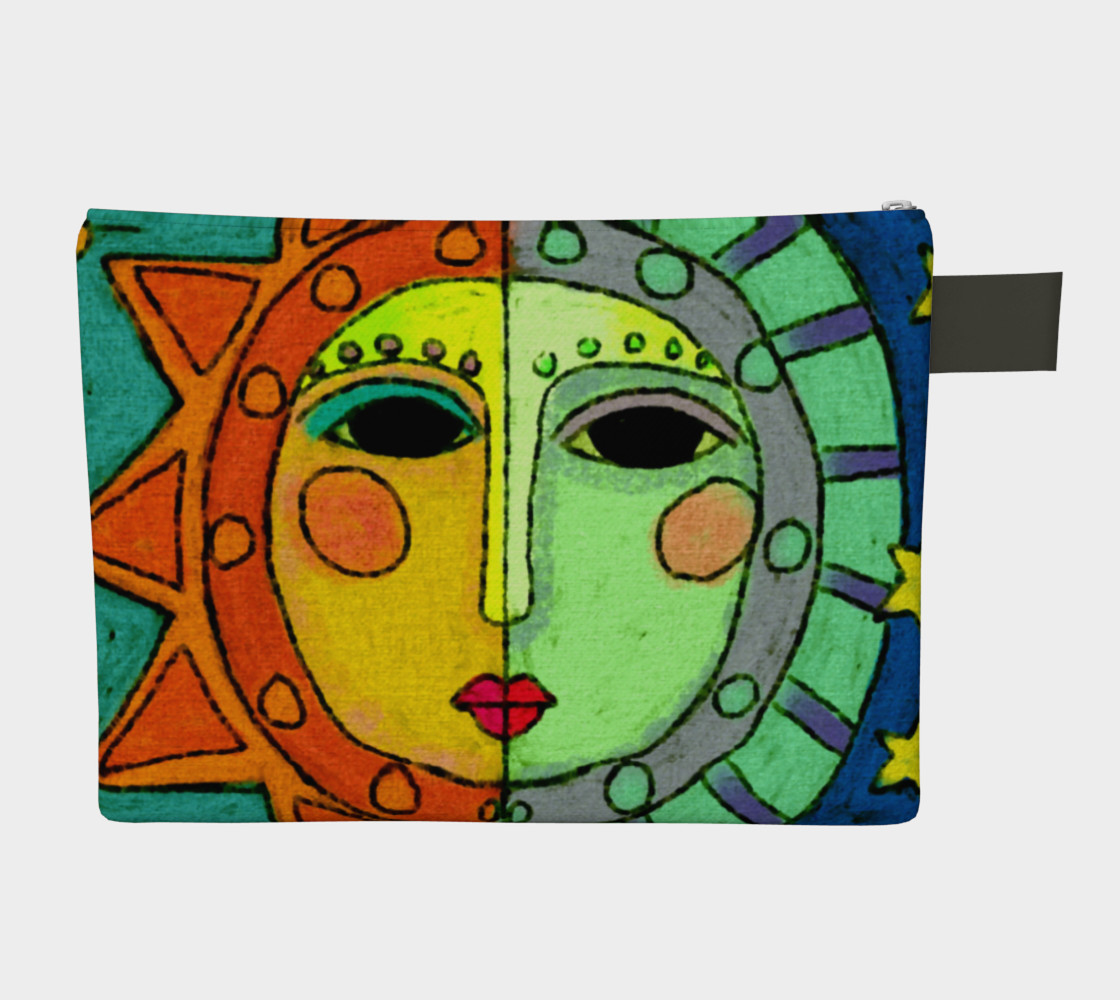 Aperçu de Sun and Moon Abstract Art Clutch Bag #2