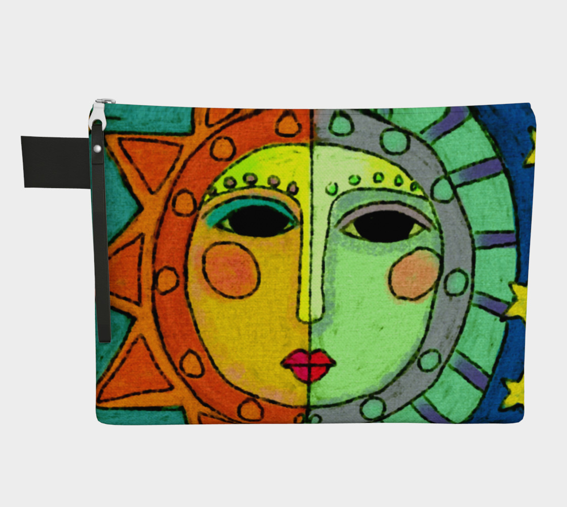 Aperçu de Sun and Moon Abstract Art Clutch Bag #1