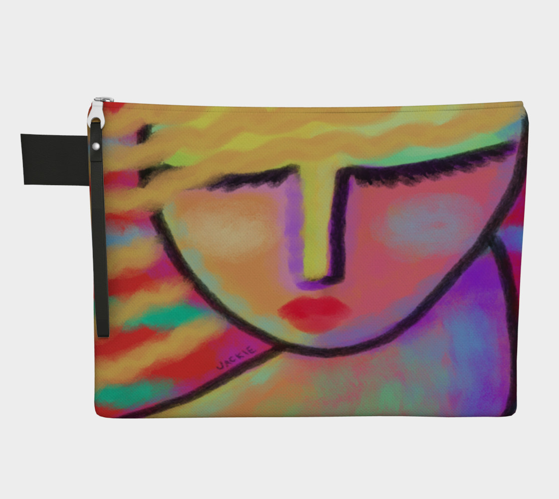 Aperçu de Colorful Abstract Art Clutch Bag #1