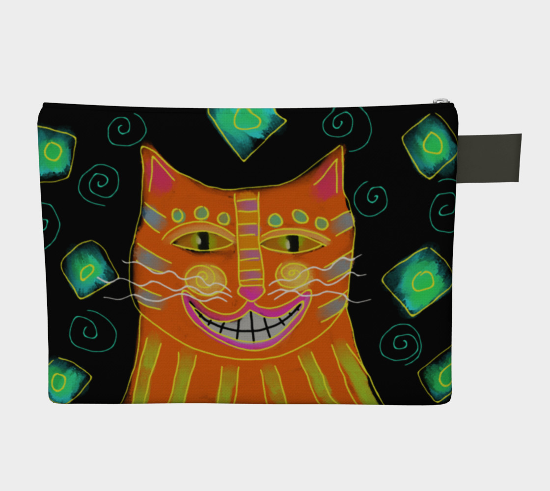 Smiling Cat Abstract Art Clutch Bag preview #2