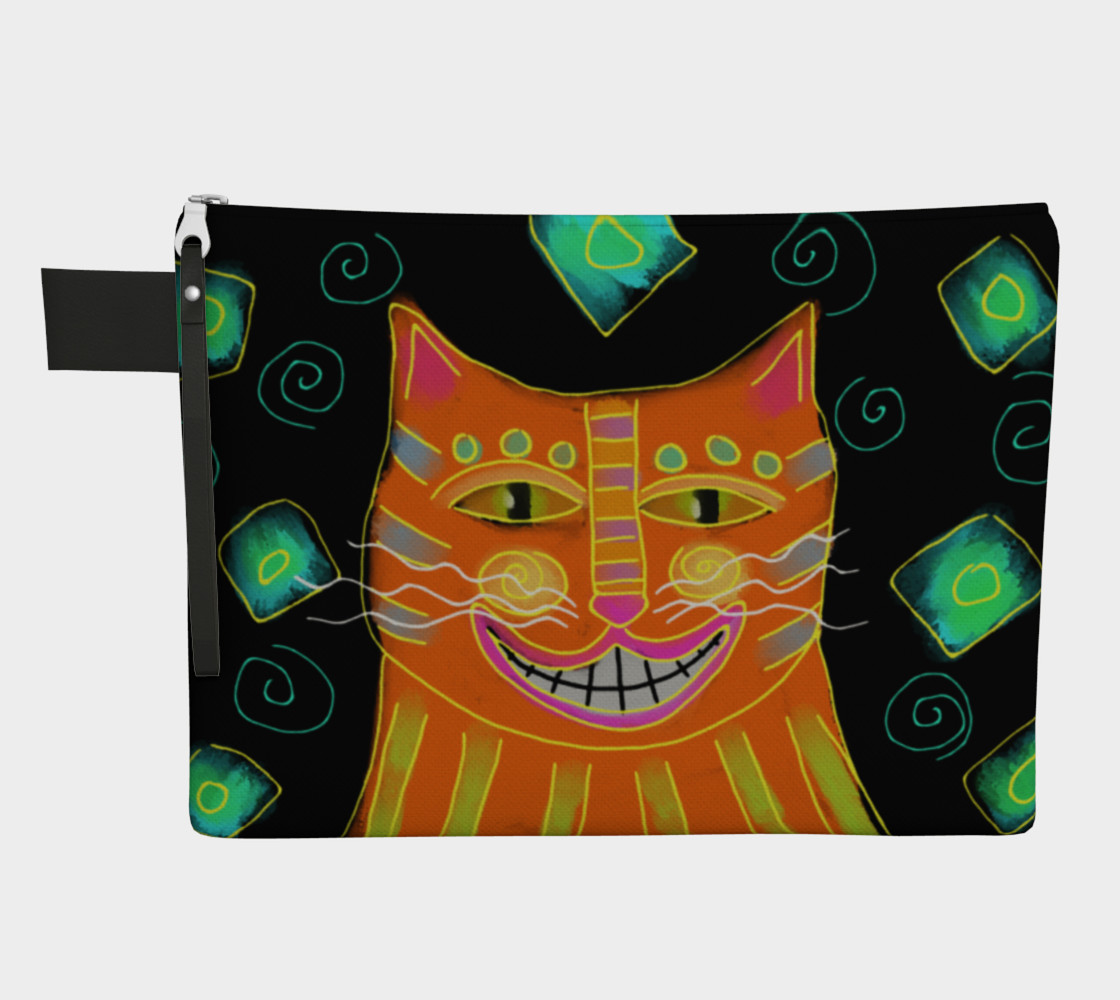 Smiling Cat Abstract Art Clutch Bag preview #1