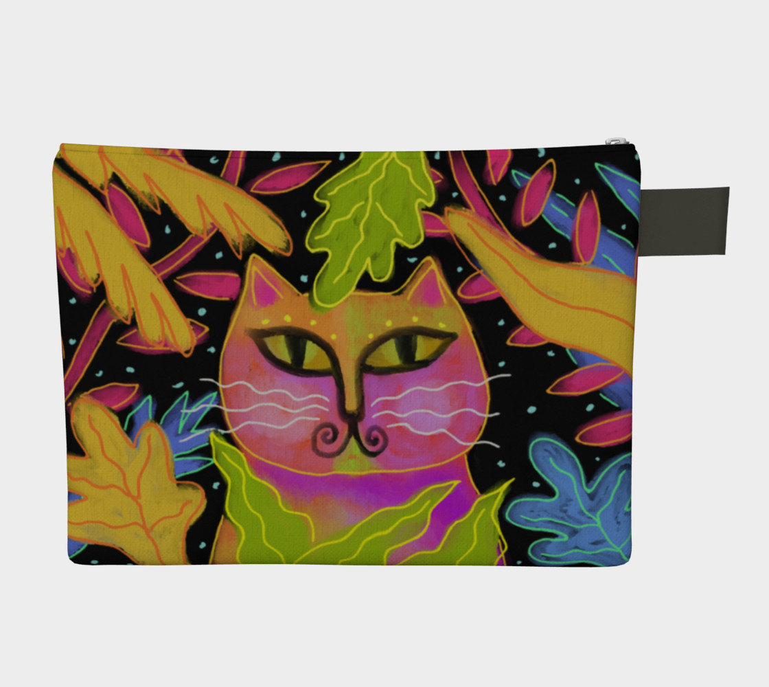 Colorful Abstract Cat Clutch Bag preview #2