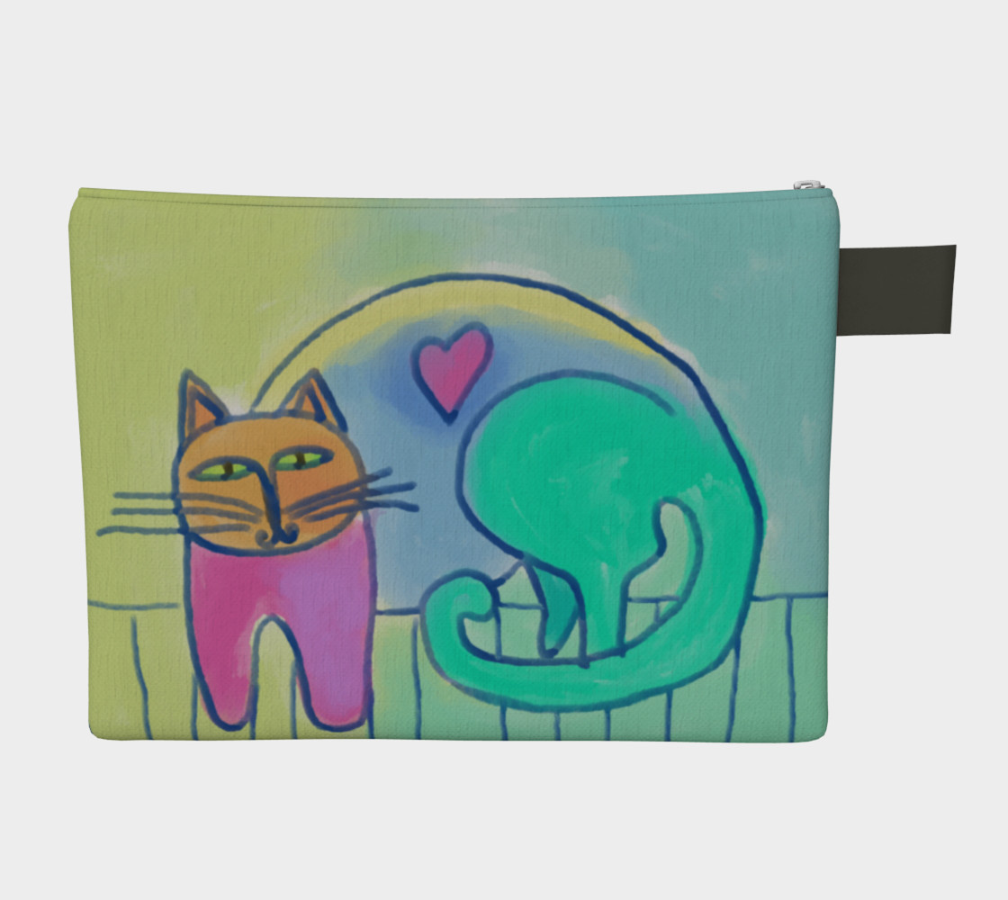 Happy Cat Abstract Art Clutch Bag preview #2
