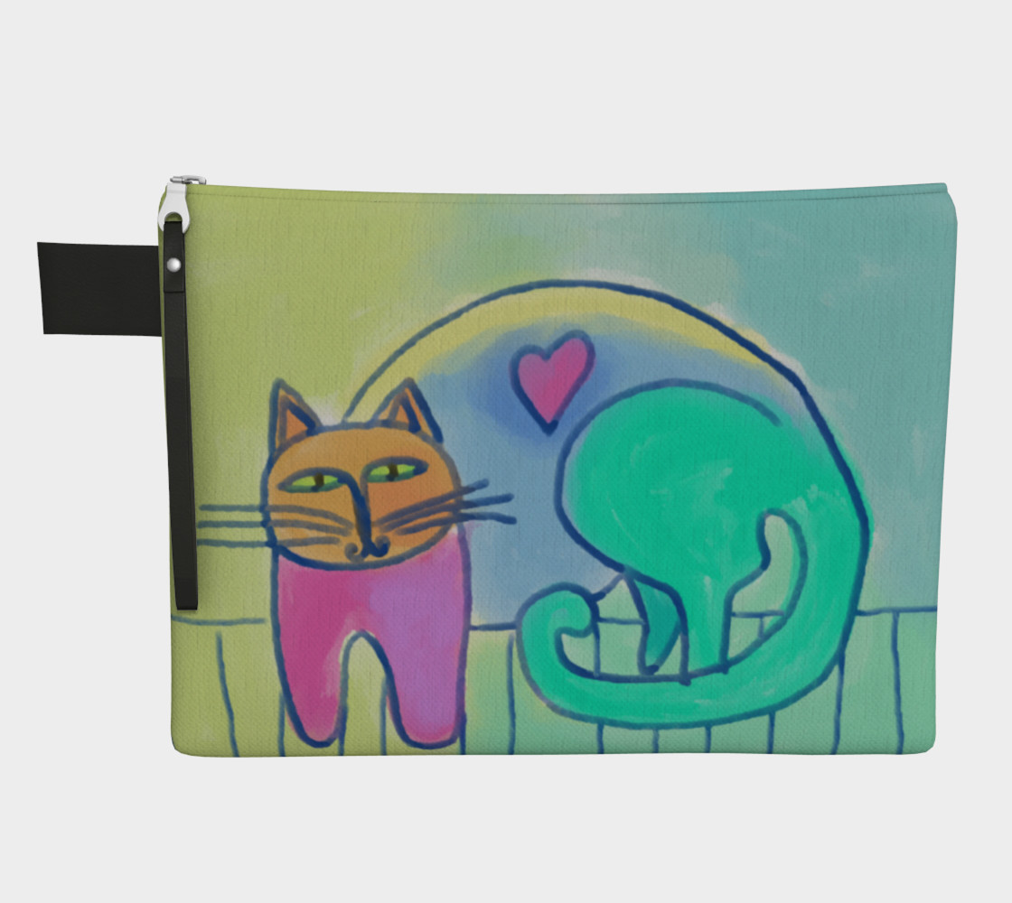 Happy Cat Abstract Art Clutch Bag preview #1
