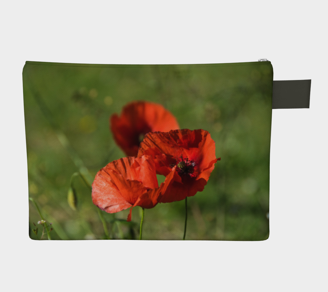 Utterly Italy Tuscany Poppies Zipper Carry-All preview #2