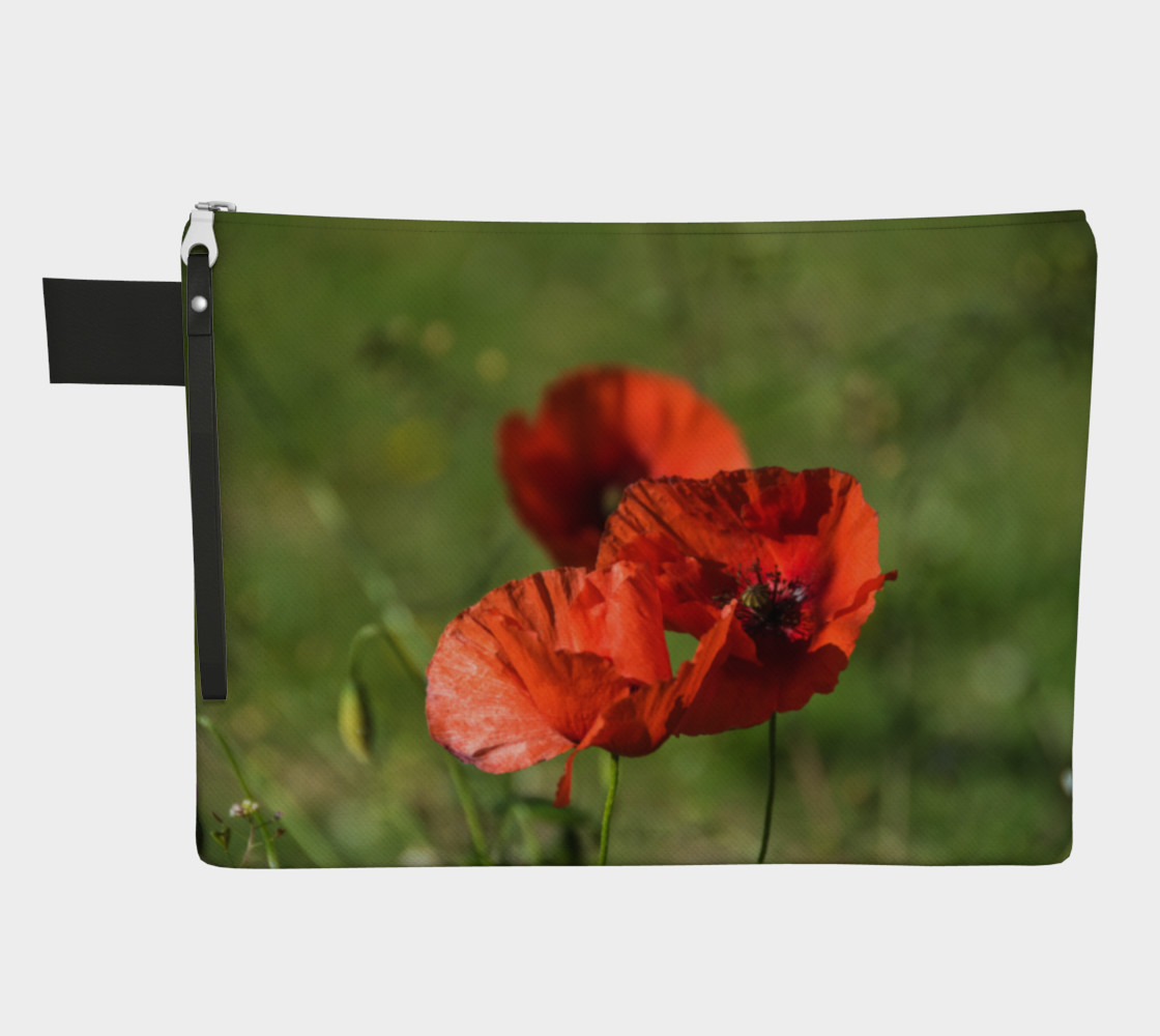 Utterly Italy Tuscany Poppies Zipper Carry-All preview #1
