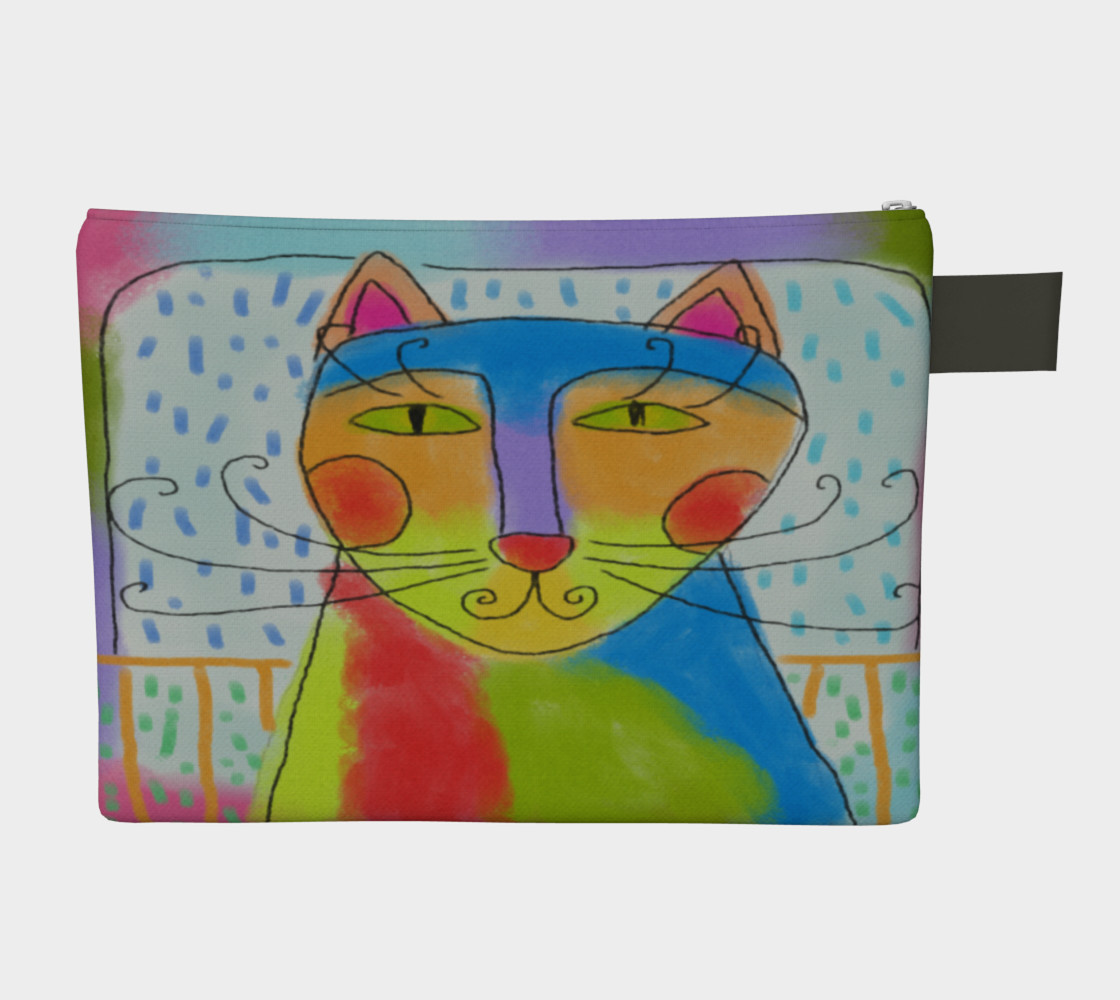 Funky Cat Abstract Art Clutch Bag preview #2
