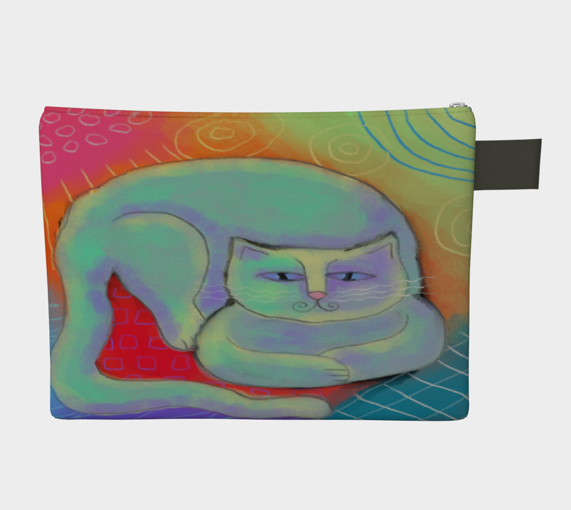Colorful Abstract Cat Clutch Bag preview #2